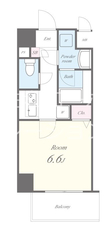 天王寺ルート25 201号室 間取り