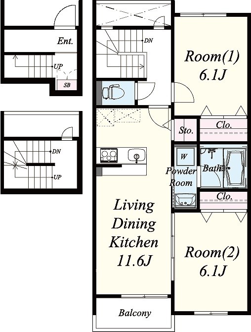 サザンテラス・ソレアード 301号室 間取り