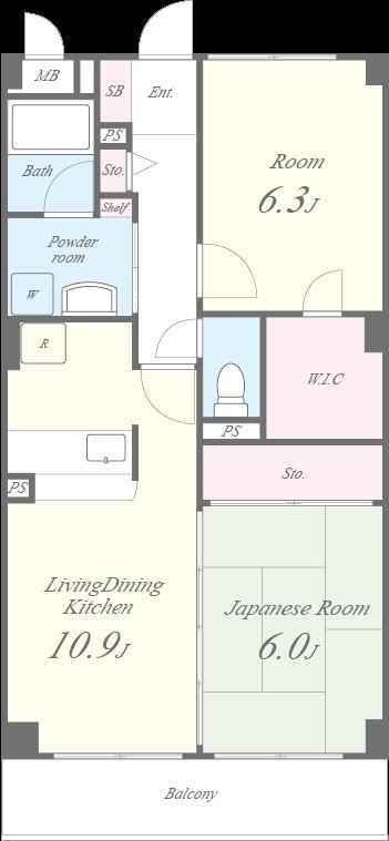 クレール西大寺 間取り図