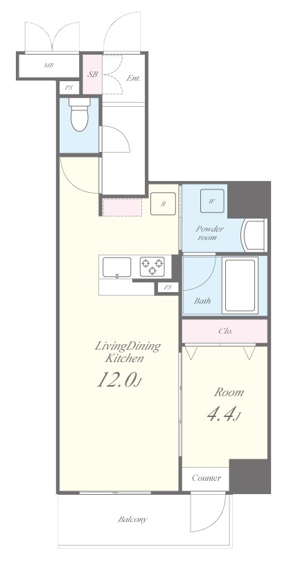 ラフィット松屋町 間取り図