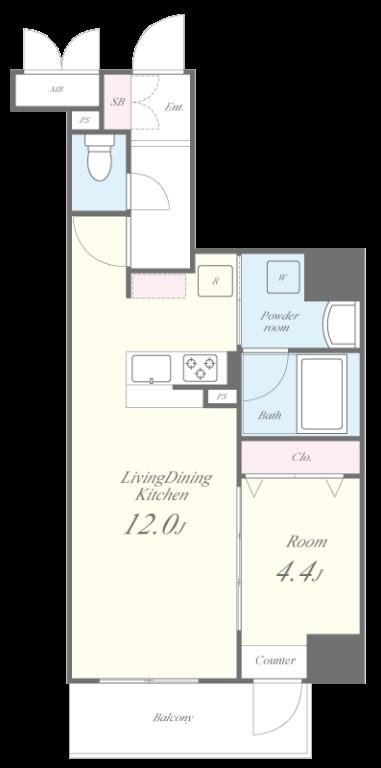 ラフィット松屋町 間取り図