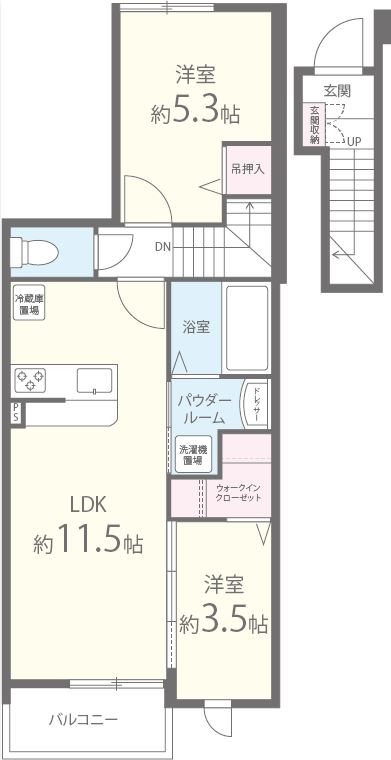 Benesta千里中央 202号室 間取り