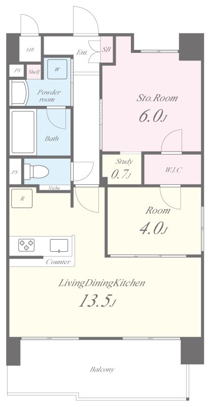 Fujiman南森町 0505号室 間取り