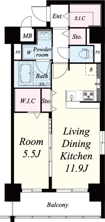 ステラ桜川 間取り図