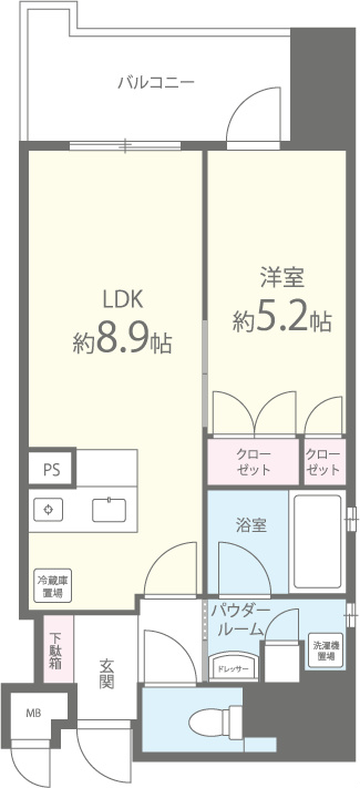 セイワパレス大手前西 間取り図