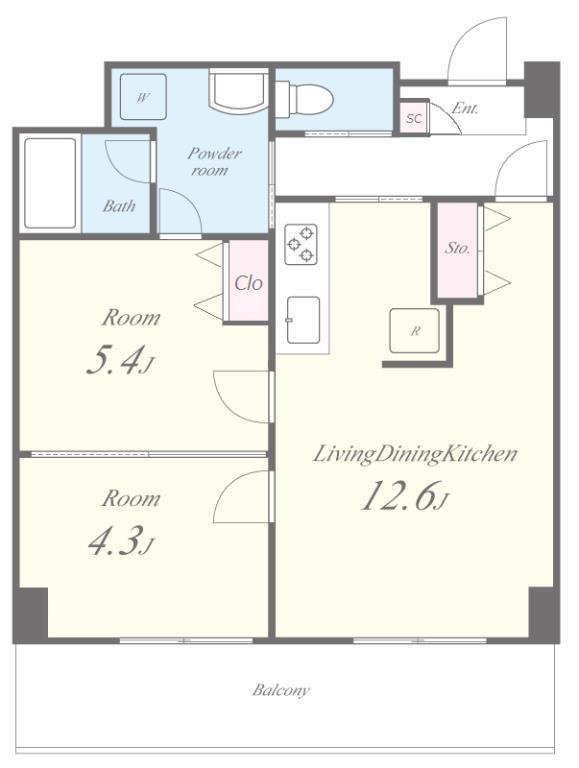 ルビアス上小阪 間取り図