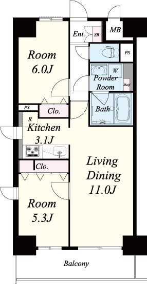 F-TAMATSUKURI 間取り図