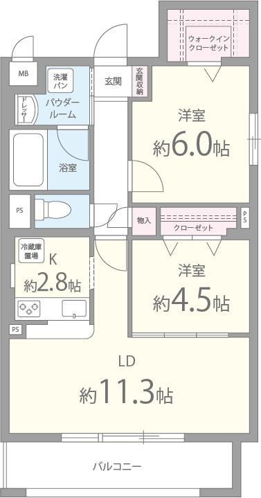 メルヴェーユ藤井寺 間取り図