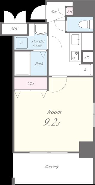 エスポアール勝どき 間取り図