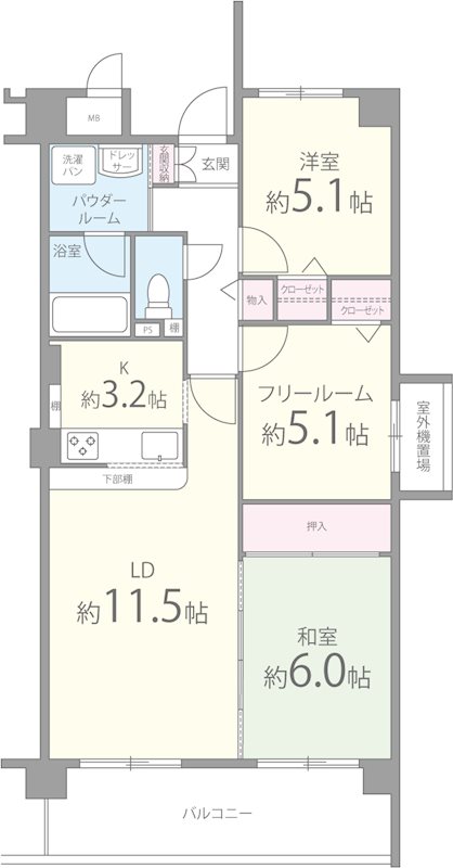 カムフォーラⅡ 間取り図