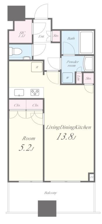 パークタワー勝どきサウス 間取り図
