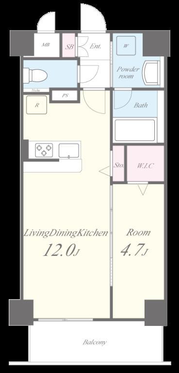 Sole Cedar 西大寺 0605号室 間取り