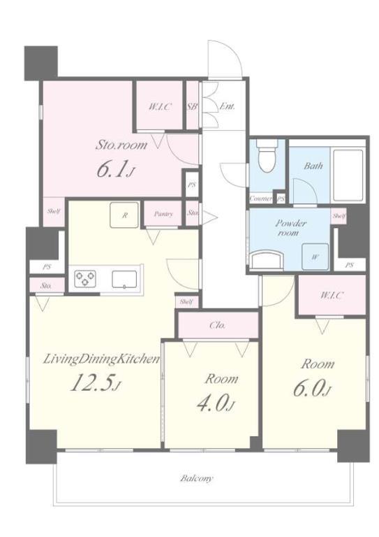 GARDEN COURT A 高島平 間取り図