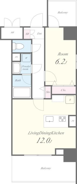 メアヌイ錦糸町 間取り図