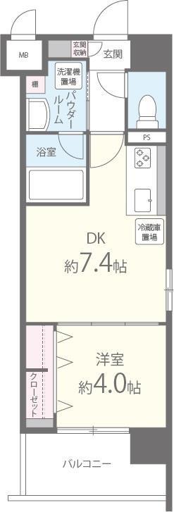 シャイニング福島離宮 601号室 間取り