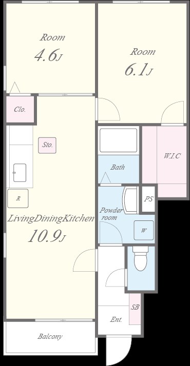 ポムダムール 間取り図
