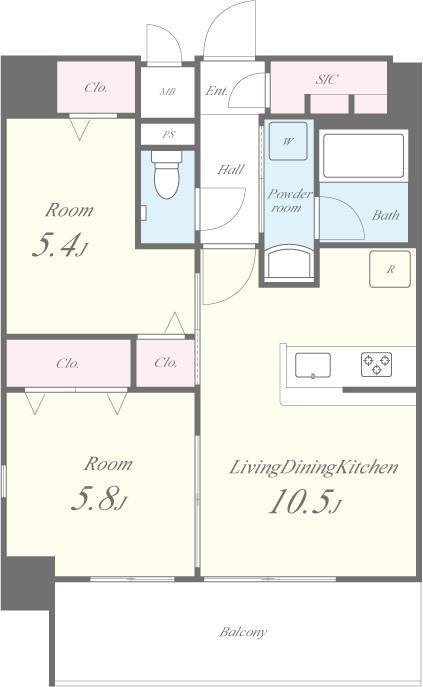 グランレーヴ東尾久 間取り図