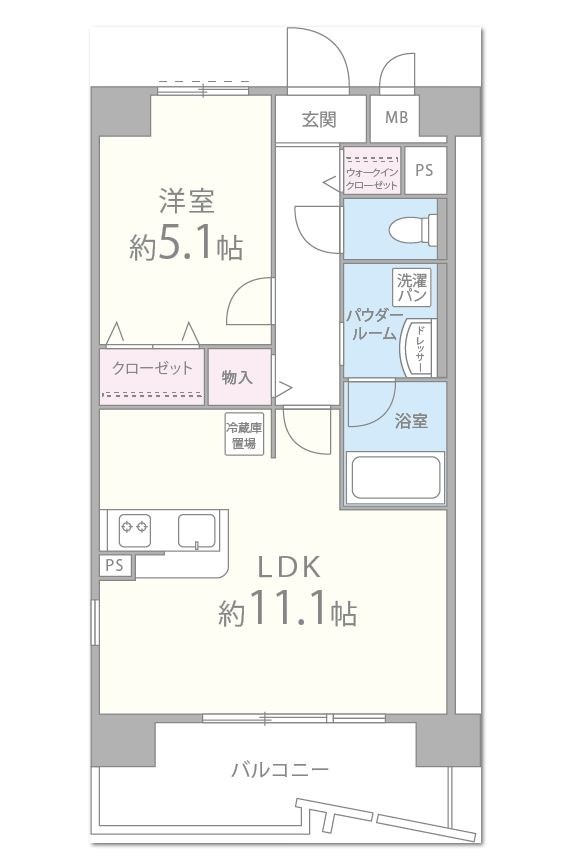 カンマキーノ 402号室 間取り