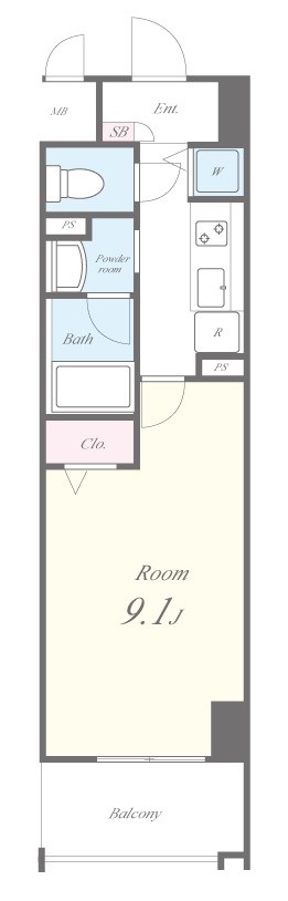 アグレアーブル(天王寺区) 間取り図