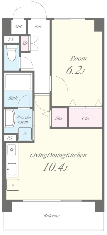 リバーサイドレジデンス 301号室 間取り
