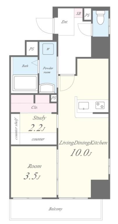 アトラスリベルタ新御徒町 間取り図