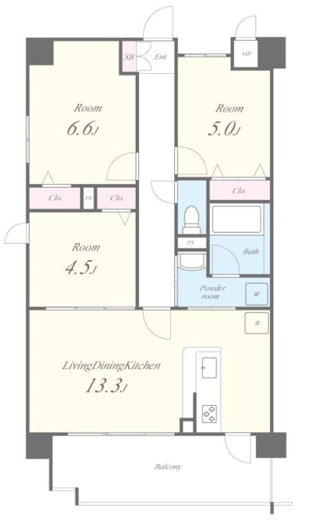 カビサ千里中央 間取り図
