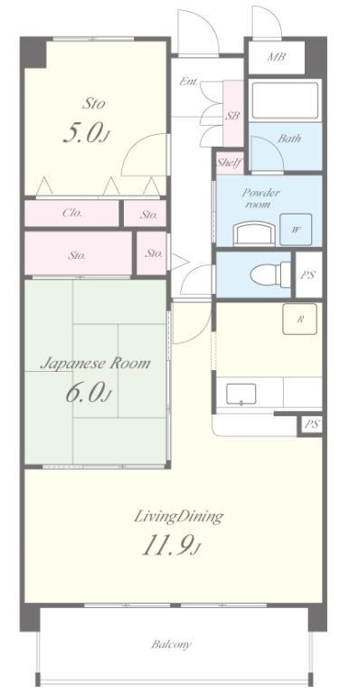 ジョワ ドゥ ヴィーヴル 302号室 間取り