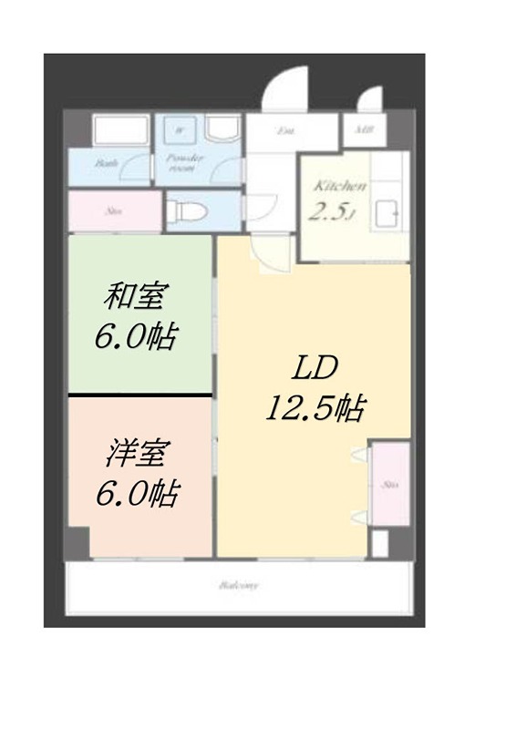 サンライズ有 402号室 間取り