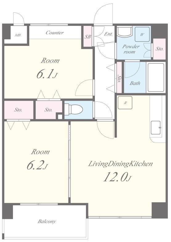 シャン・ド・ローズ 間取り図