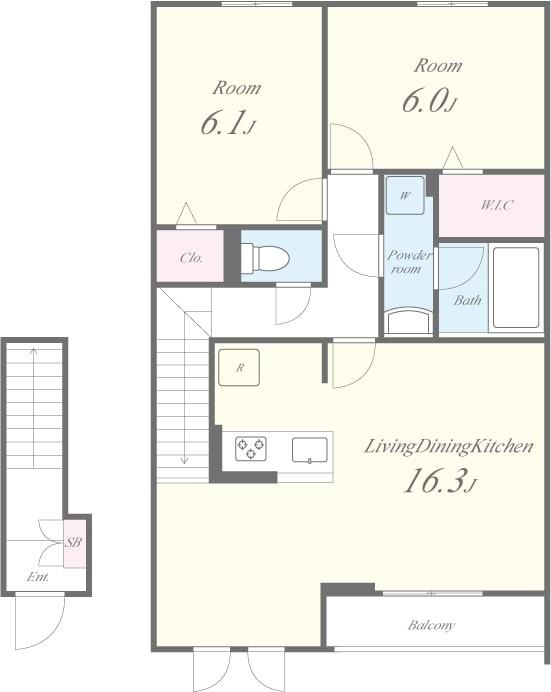 ハイツ第三寺新 間取り図
