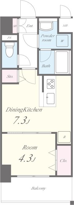 アヴェニール久米川 間取り図