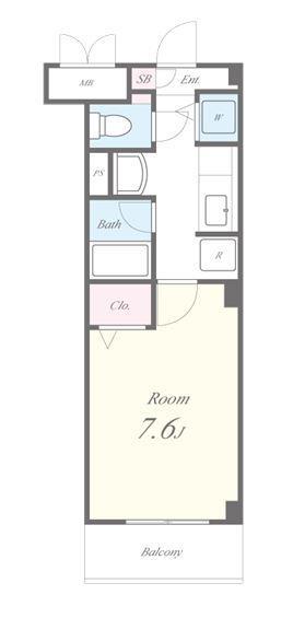 クレール鶴見 203号室 間取り