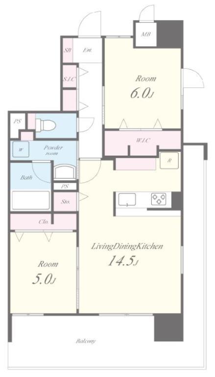 ラ フェリーチェ難波 間取り図