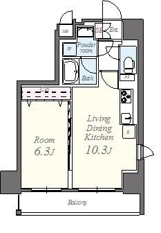 コンパル汐留 間取り図