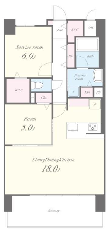 ラ フェリーチェ難波 間取り図