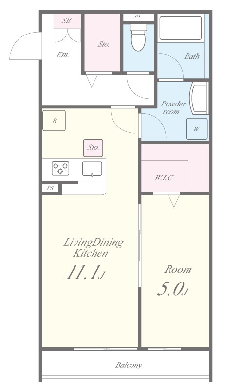 プランドール新町 間取り図