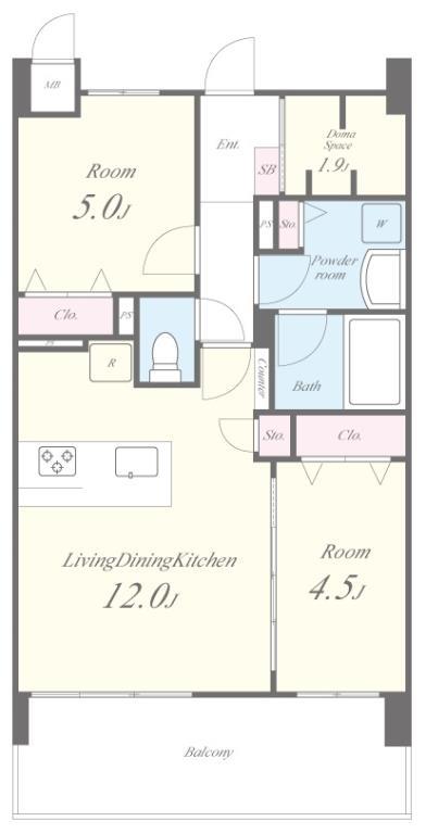 グランヴィラッセ北梅田 間取り図