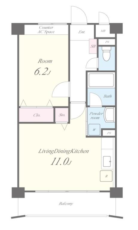 ボヌール有瀬 間取り図