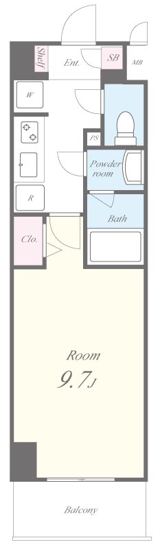 アリビオ大阪港 0305号室 間取り