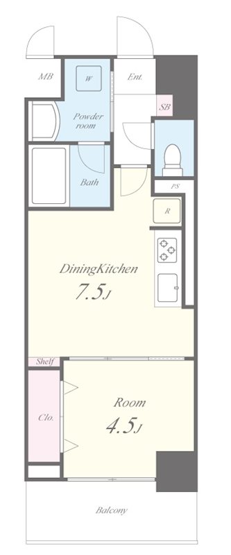 リュエルうめきた 間取り図
