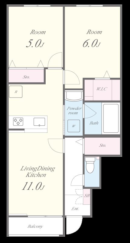 Acqua Valle 間取り図