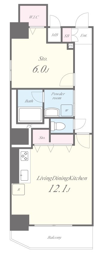 サナップ難波東 間取り図