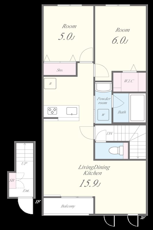 Acqua Valle 間取り図