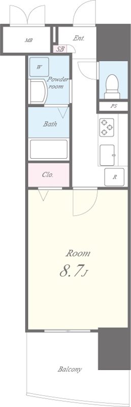 メゾンド－ル入谷 間取り図