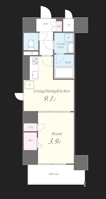 BROU上町台 0801号室 間取り
