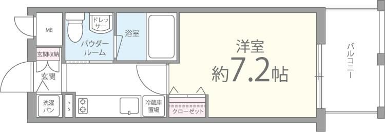 ｾｲﾜﾊﾟﾚｽ玉造 間取り図