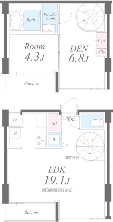 セイワ南堀江リバーレジデンスEAST 602号室 間取り