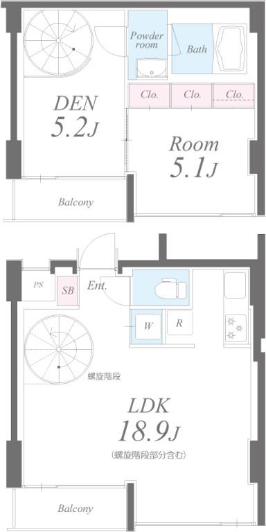 セイワ南堀江リバーレジデンスWEST 601号室 間取り