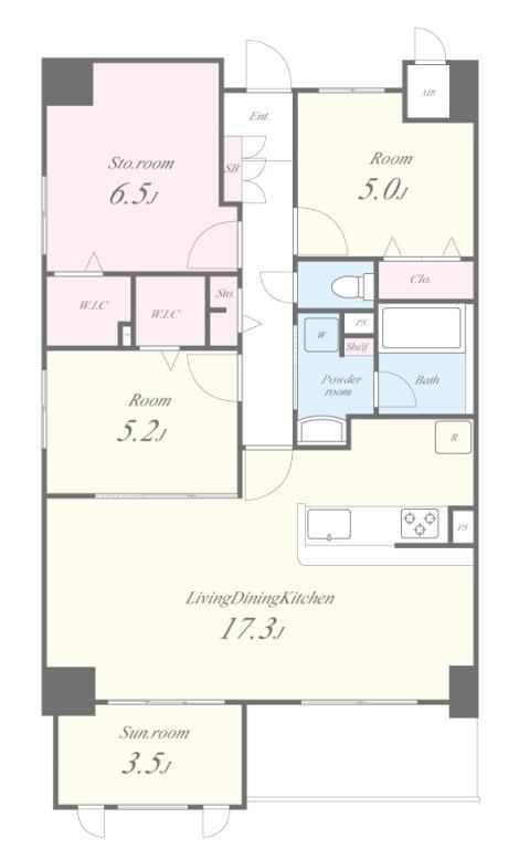 ミッドヴィレッジ曽根 間取り図