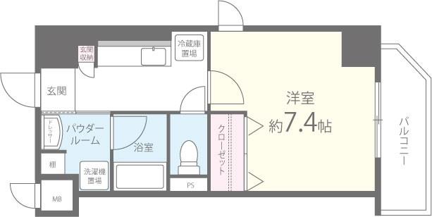 ビヤンポート 703号室 間取り
